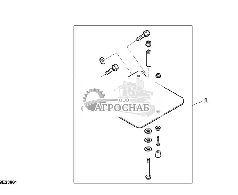 Комплект для самостоятельной установки, монтажный кронштейн дисплея, трактор серии 5000 с OOS - ST760108 4.jpg